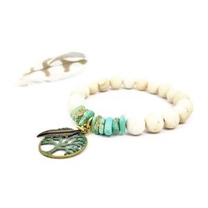 New - Gemstone Bracelet with Tree of Life Charm